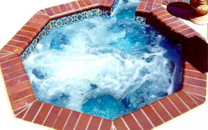 fiberglass spas Cayman Spillover Blue