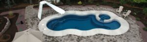 Narellan Pools Monument Fiberglass Swimming Pool with slide