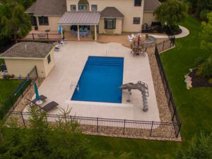 Latham Pool Lake Shore fiberglass pool for sale near me
